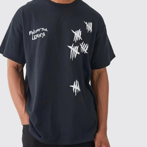T-shirt homme oversize coupe carrée ample épaules tombantes en coton épais décontracté – Commande en gros Fournisseur Fabricant - Product Image 1