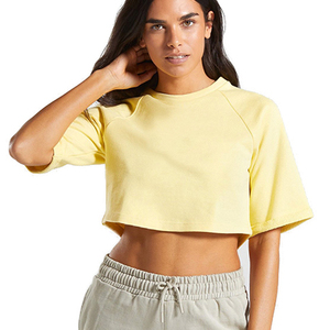 Ladies Crop Top T Shirts Breathable Cotton Lightweight Casual Summer Wear Women Fashion Streetwear OEM ODM Supplier Manufacturer - Product Image 4