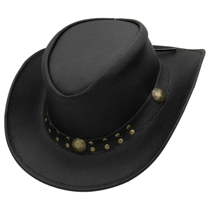 Custom High Quality 100% Genuine Men's Leather Cowboy <b>Western</b> <b>Hat</b> New Arrival for Winter Parties Fishing Sports - Product Image 1