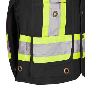 Gilets de sécurité pour hommes, uniforme d'hiver pour agents de sécurité, gilet haute visibilité décontracté avec logo, 100% coton, vêtements de travail pour la construction - Product Image 6