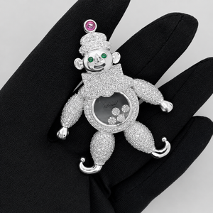 Pendentif Hip Hop Cartoon pour Enfants en Or 14K avec Diamants Naturels de 6,50 ct Certifiés IGI et de Clarté SI - Product Image 3