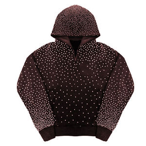 Sudadera con Capucha para Hombre, Bordada con Pedrería, de Algodón Suave y Grueso, Ecológica, con Diseño Adornado con Cristales - Product Image 2