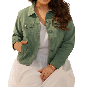 Chaqueta Vaquera para Mujer Talla Grande, Personalizable, Venta al por Mayor, Muestra de Tela Gratis, Mejor Calidad - Product Image 4