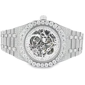 Reloj de Lujo para Hombre, Diseño Moderno, Alta Calidad, con Diamantes Moissanite VVS, Acero Inoxidable, 40mm, Cuarzo, Automático, Cristal - Product Image 1
