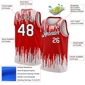Camiseta de Baloncesto Personalizada de Alta Calidad para Adultos, Ropa de Entrenamiento Unisex con Característica Transpirable para la Temporada de Verano - Product Image 2