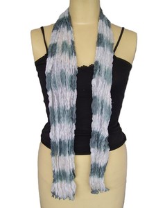 Long Tie-<b>Dye</b> Striped Silk Scarf Women's Fashion Accessory All Seasons Simple Style 100% Silk <b>Material</b> - Product Image 2