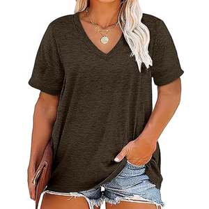 T-shirt pour femme à épaules tombantes surdimensionné avec logo personnalisé de marque OEM, imprimé graphique, qualité supérieure, 100% coton, 180 GSM, pour l'été - Product Image 5