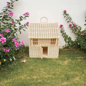 Mini ensemble de meubles de maison de poupée en rotin, maison de poupée en osier naturel, jouet fait main pour enfants, décoration, jouet Montessori écologique, Vietnam OEM ODM - Product Image 6