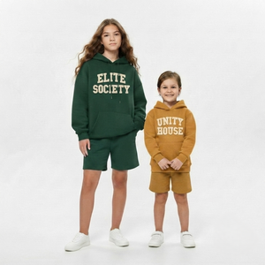 Conjunto de Sudadera con Capucha para Niñas, Sudadera con Capucha Elegante y Cómoda, Pantalones Cortos a Juego, Tela Suave de Primera Calidad, Atuendo Informal Moderno - Product Image 3