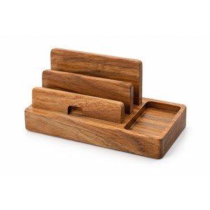แท่นชาร์จไม้อะคาเซียทำมืออินเดีย - Product Image 1