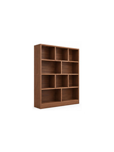 Librería moderna de madera con forma de cubo, con diez compartimentos y estanterías abiertas para almacenamiento en el hogar, la oficina o la sala de estar. - Product Image 1