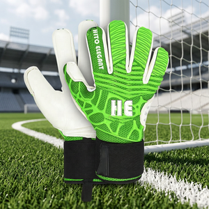 Gants de gardien de but de football de conception personnalisée de haute qualité en latex avec protection des doigts et coupe négative pour les sports de gardien de but - Product Image 3