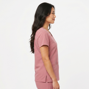 Blouses chirurgicales à col en V, manches courtes, chemises médicales, blouses d'infirmière, couleur unie / Chemise médicale d'hôpital pour femme - Product Image 3