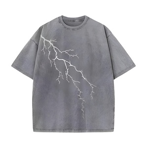 Men's Y2K Streetwear Short Sleeve <b>T</b>-<b>Shirts</b> 100% Cotton Solid Front Logo Silk Screen Printed O-Neck Knitted Eco-Friendly - Product Image 2