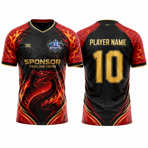 Maillot de football en gros de qualité supérieure, tissu respirant en maille interlock de polyester extensible pour la performance des équipes - Product Image 1