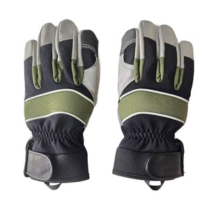 Tactical Mechanic <b>Work</b> Gloves <b>Leather</b> Palm Safety Gloves Construction Assembly <b>Tool</b> Handling Durable Hand Protection - Product Image 1