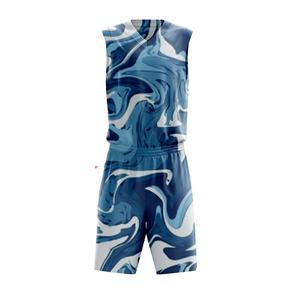 Ensemble d'uniformes de basketball personnalisés professionnels à séchage rapide, antibactériens, unisexes, respirants, en jersey lavé, avec option grandes tailles - Product Image 4