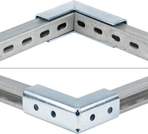 Heneng Lot de 2 raccords coudés à 90 degrés pour profilés de 1-5/8 po, support d'angle enveloppant, épaisseur 5/32 po, robuste - Product Image 1