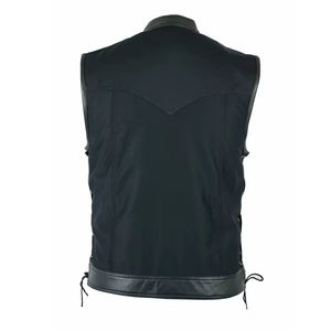 Gilet en cuir respirant pour homme avec fermeture éclair, design personnalisé, sans manches, chaud pour l'hiver, vente en gros, haute qualité, service OEM - Product Image 2