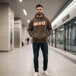 Sudaderas con Capucha Personalizadas Color Marrón 100% Algodón con Estampado Animal, Ropa Casual Urbana para Hombre, OEM ODM, Venta al Por Mayor - Product Image 6