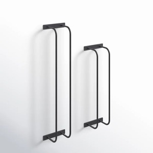 Porte-serviettes mural minimaliste en métal, carré, résistant à la rouille, support de rangement pour salle de bain, à un seul niveau - Product Image 6
