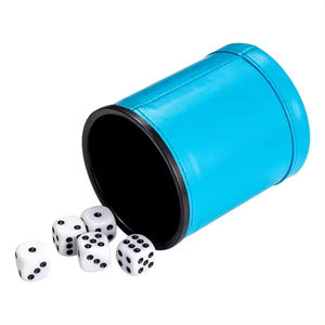 Nuevo vaso para dados de cuero de gamuza genuino de primera calidad para dados con peso, juegos de vasos para dados de cuero al por mayor, accesorio de juego - Product Image 2