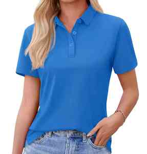 Camiseta Polo para Mujer, Directo de Fábrica, Manga Corta, Corte Entallado, Cuello Clásico, Ropa de Golf, Logotipo Personalizado, Múltiples Colores y Tallas - Product Image 3