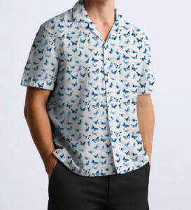 เสื้อเชิ้ตฮาวายพิมพ์ลายแบบสบายๆ สำหรับผู้ชาย เสื้อเชิ้ตดีไซน์เนอร์สำหรับผู้ชาย เสื้อยืดแขนสั้นลายฮาวายสำหรับผู้ชาย - Product Image 3