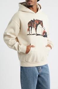 เสื้อฮู้ดดี้ผู้ชายสไตล์สตรีทแวร์ ผ้าฝ้ายพรีเมียม ทรงโอเวอร์ไซส์ - Product Image 3