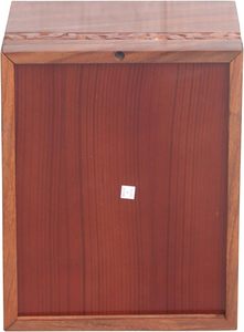 Urne funéraire chrétienne en bois sculptée avec croix, boîte commémorative en bois naturel, porte-cendres funéraires, hommage religieux, souvenir - Product Image 4
