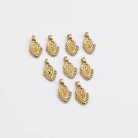 Colgante de Flor Chapado en Oro de Latón Natural con Cadena de Eslabones para Joyería de Boda
