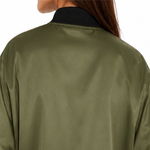 Chaqueta Bomber Casual para Mujer, Clásica, de Manga Larga con Cierre, Ropa Contemporánea, Chaqueta Bomber con Cierre Completo para un Estilo de Vida Moderno - Product Image 4