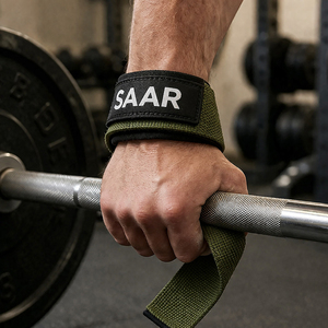 Sangles unisexes professionnelles en coton/polyester/néoprène vert olive, respirantes, réglables, antidérapantes, avec grip alvéolé, durables et rembourrées - Product Image 6