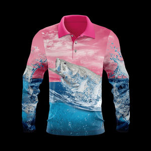 Camisetas Polo de Pesca para Hombre con Protección UV, Diseño Personalizado por Sublimación, Manga Larga, Jersey, Camiseta de Pesca, Venta al Por Mayor - Product Image 5