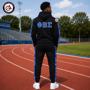 Survêtement en molleton d'hiver 100% coton pour femmes, broderie personnalisée Phi Beta Sigma |   Vêtements de sport brodés pour fraternités en gros - Product Image 2