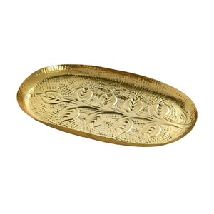 Plateau de service luxueux de qualité supérieure aux tons chauds pour fruits, contribuant à une mise en page de table harmonieuse. - Product Image 5