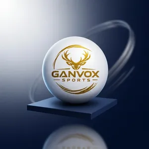 GANVOX <b>Cricket</b> Ball <b>White</b> Gold Logo Match Grade Durable Leather Outdoor Professional Training Sports Equipment - Product Image 1