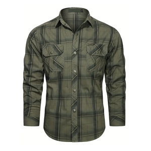 Chemises en flanelle pour hommes, de la plus haute qualité, nouveau produit phare, style classique décontracté, best-seller, service OEM, derniers styles variés - Product Image 1