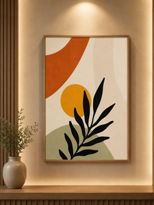 Pintura hecha a mano, belleza natural moderna, paisaje en acuarela pintado a mano, arte en lienzo con castillo de montaña y banderas rojas - Product Image 4