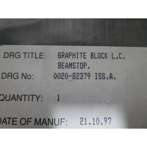 Bloc de graphite AMAT 0020-82379, L.C. Beamstop - Équipements et pièces semi-conductrices d'occasion de qualité mondiale à vendre - Product Image 3