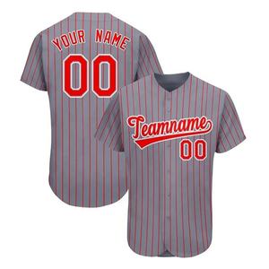 Uniforme de Béisbol Personalizado, Sudadera con Estampado, Camiseta con Bloques de Color, Logotipo y Nombre Cosidos, Jersey de Béisbol de Secado Rápido con Rayas Finas - Product Image 2