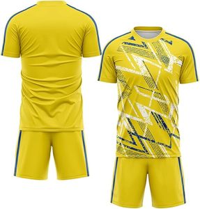 Conjunto de Uniforme de Fútbol de Último Diseño, Manga Corta, Sublimado, Transpirable, de Secado Rápido, Antibacterial, Kit Completo - Product Image 3