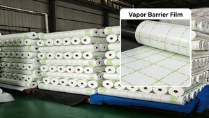 Film de contrôle de la vapeur PP PE 80gsm~160gsm pour mur/sol/toit, membrane de contrôle de la vapeur PP PE étanche à l'air et à l'eau - Product Image 2