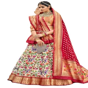 Hot Selling Indian Lehenga Dgb Export Indiase Trouwkleding Lichte Lahenga Choli Voor Bruidsmode Bruids Lengha Nieuwste Ontwerp