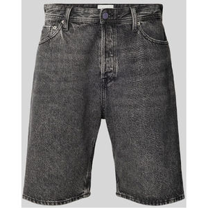 Pantalones Cortos Bermuda de Mezclilla Lavada para Hombre, Cintura Alta Elástica, Estilo Casual de Lona de Algodón de Color Sólido, Secado Rápido, 180g, Estampado Digital - Product Image 1