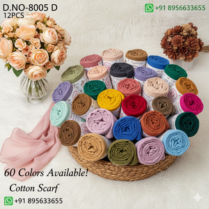 Muslim Women's plain cotton Fabric <b>Scarf</b>-Plaid/Floral/Color Blocking Patterns Feather/Lace/Embroidery/Rhinestone Decorations - Product Image 2