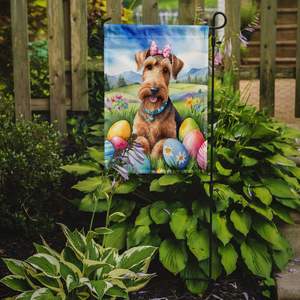 Multicolor Airedale Terrier Easter <b>Egg</b> Hunt Garden Flag Mailbox <b>Decorative</b> Yard Banner for Patio Artwork for Yard & Lawn Sign - Product Image 2