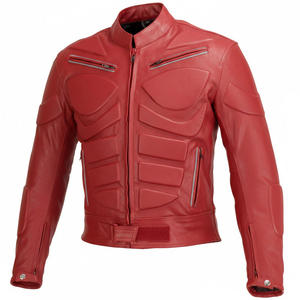 Veste de moto élégante, confortable, respirante, de haute qualité, pour hommes, en cuir résistant, avec rembourrage de sécurité - Product Image 2