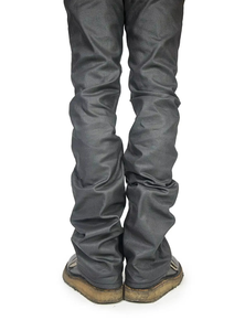 Jeans de Mezclilla para Hombre, Corte Flare, Estilo Hiphop, Cintura Media, Transpirables, Marca Americana de Alta Gama, Algodón Personalizado de Alta Calidad, Color Negro Encerado, 2026 - Product Image 5