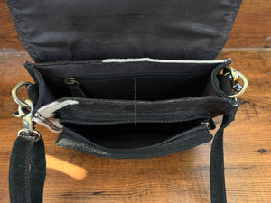 กระเป๋าหนังสะพายข้างสำหรับผู้หญิงกระเป๋าหนังวัวมีสไตล์ลายขวางคุณภาพสูง - Product Image 5